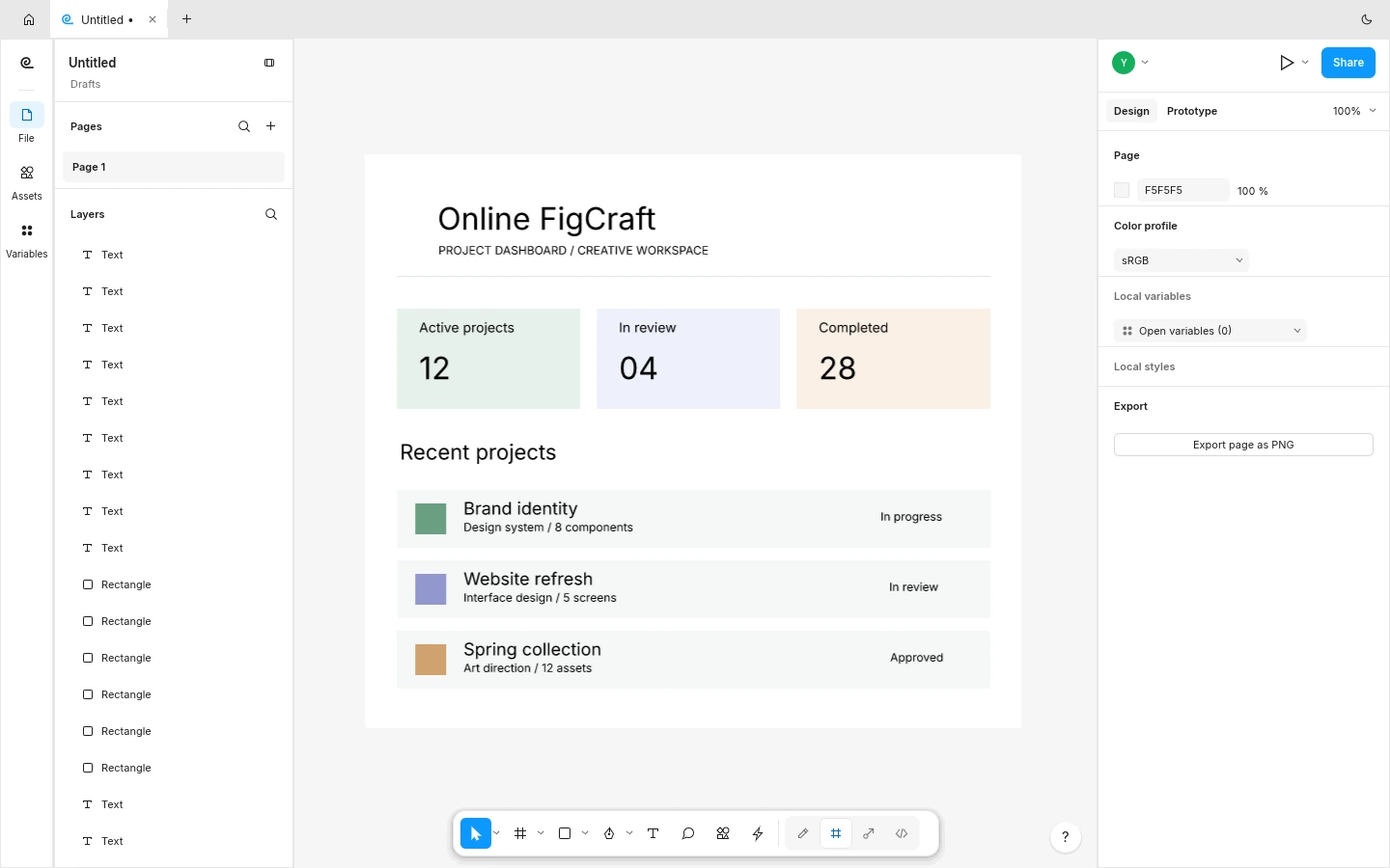 Design interfaces & prototypes: menus, canvas and panels