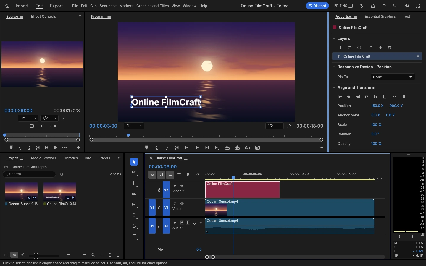 Explore video editing: menus, canvas and panels